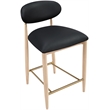 Meridian Furniture Riccio Black Vegan Leather Upholstered Stool