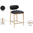 Meridian Furniture Riccio Black Vegan Leather Upholstered Stool