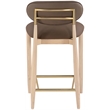 Meridian Furniture Riccio Brown Vegan Leather Upholstered Stool