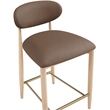 Meridian Furniture Riccio Brown Vegan Leather Upholstered Stool