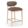 Meridian Furniture Riccio Brown Vegan Leather Upholstered Stool