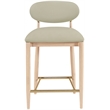Meridian Furniture Riccio Taupe Vegan Leather Upholstered Stool