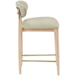 Meridian Furniture Riccio Taupe Vegan Leather Upholstered Stool