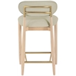 Meridian Furniture Riccio Taupe Vegan Leather Upholstered Stool