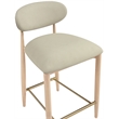 Meridian Furniture Riccio Taupe Vegan Leather Upholstered Stool