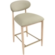 Meridian Furniture Riccio Taupe Vegan Leather Upholstered Stool