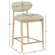 Meridian Furniture Riccio Taupe Vegan Leather Upholstered Stool