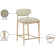 Meridian Furniture Riccio Taupe Vegan Leather Upholstered Stool