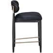 Meridian Furniture Riccio Black Vegan Leather Upholstered Stool