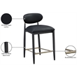 Meridian Furniture Riccio Black Vegan Leather Upholstered Stool