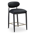 Meridian Furniture Riccio Black Vegan Leather Upholstered Stool