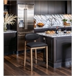 Meridian Furniture Riccio Black Vegan Leather Upholstered Stool