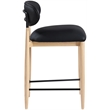 Meridian Furniture Riccio Black Vegan Leather Upholstered Stool