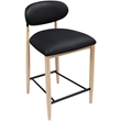 Meridian Furniture Riccio Black Vegan Leather Upholstered Stool