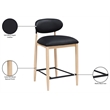 Meridian Furniture Riccio Black Vegan Leather Upholstered Stool