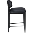 Meridian Furniture Riccio Black Vegan Leather Upholstered Stool