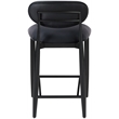 Meridian Furniture Riccio Black Vegan Leather Upholstered Stool
