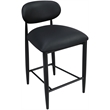 Meridian Furniture Riccio Black Vegan Leather Upholstered Stool