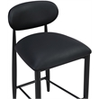 Meridian Furniture Riccio Black Vegan Leather Upholstered Stool