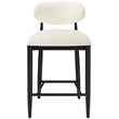 Meridian Furniture Riccio Cream Vegan Leather Upholstered Stool