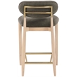 Meridian Furniture Riccio Brown Fabric Upholstered Stool
