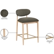 Meridian Furniture Riccio Brown Fabric Upholstered Stool
