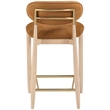 Meridian Furniture Riccio Cognac Fabric Upholstered Stool