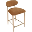 Meridian Furniture Riccio Cognac Fabric Upholstered Stool