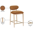 Meridian Furniture Riccio Cognac Fabric Upholstered Stool