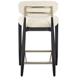Meridian Furniture Riccio Beige Fabric Upholstered Stool