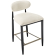 Meridian Furniture Riccio Beige Fabric Upholstered Stool