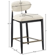 Meridian Furniture Riccio Beige Fabric Upholstered Stool