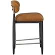 Meridian Furniture Riccio Cognac Fabric Upholstered Stool