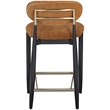 Meridian Furniture Riccio Cognac Fabric Upholstered Stool