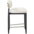 Meridian Furniture Riccio Cream Fabric Upholstered Stool