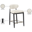 Meridian Furniture Riccio Cream Fabric Upholstered Stool
