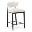 Meridian Furniture Riccio Cream Fabric Upholstered Stool