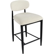 Meridian Furniture Riccio Beige Fabric Upholstered Stool