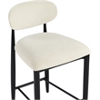 Meridian Furniture Riccio Beige Fabric Upholstered Stool