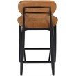 Meridian Furniture Riccio Cognac Fabric Upholstered Stool