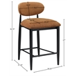 Meridian Furniture Riccio Cognac Fabric Upholstered Stool
