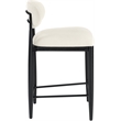 Meridian Furniture Riccio Cream Fabric Upholstered Stool