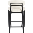 Meridian Furniture Riccio Cream Fabric Upholstered Stool