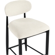 Meridian Furniture Riccio Cream Fabric Upholstered Stool