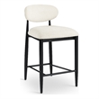 Meridian Furniture Riccio Cream Fabric Upholstered Stool