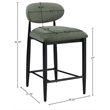 Meridian Furniture Riccio Olive Fabric Upholstered Stool