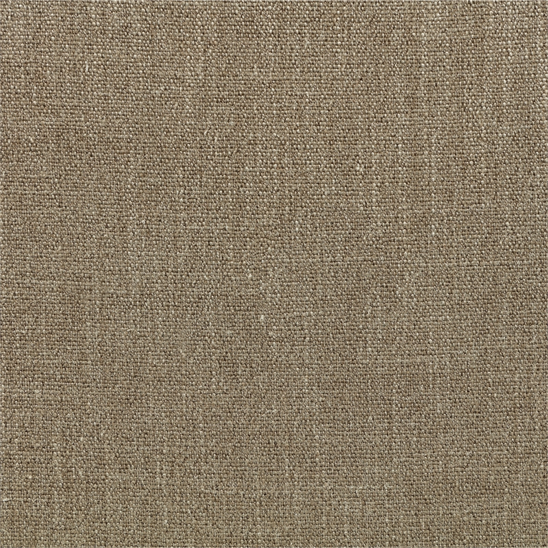 Meridian Furniture Larea Brown Linen Textured Fabric Upholstered Ottoman