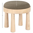 Meridian Furniture Larea Brown Linen Textured Fabric Upholstered Ottoman