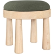 Meridian Furniture Larea Olive Linen Textured Fabric Upholstered Ottoman