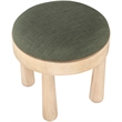 Meridian Furniture Larea Olive Linen Textured Fabric Upholstered Ottoman